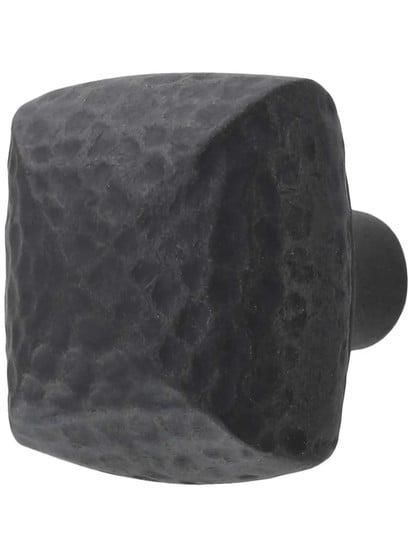 Mountain Lodge Cabinet Knob - 1-1/4 inch Square in Black Iron.